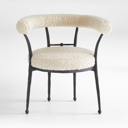 Maple Brass and Fabric Armchairs