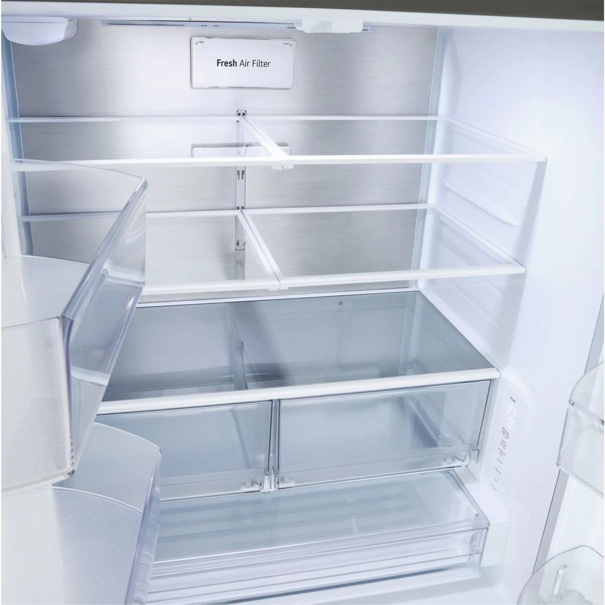 LG 25.1 Cu.Ft. 3-Door French Door Refrigerator with Internal Water Dispenser – PrintProof™ Stainless Steel (LF25Z6211S) - Image 5