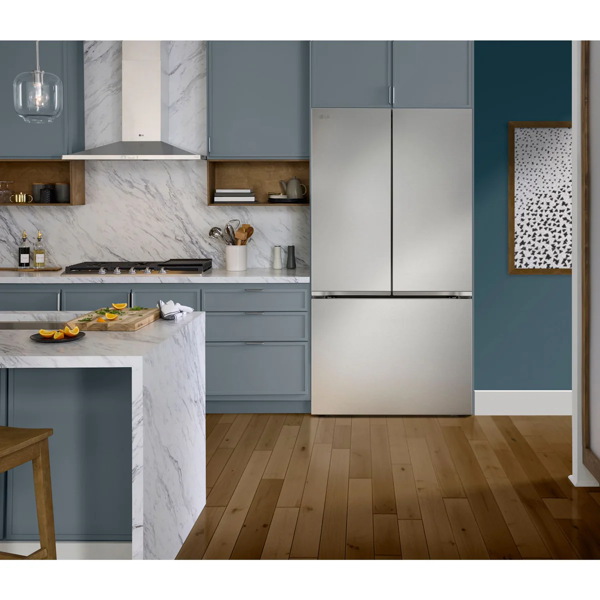 LG 25.1 Cu.Ft. 3-Door French Door Refrigerator with Internal Water Dispenser – PrintProof™ Stainless Steel (LF25Z6211S) - Image 2