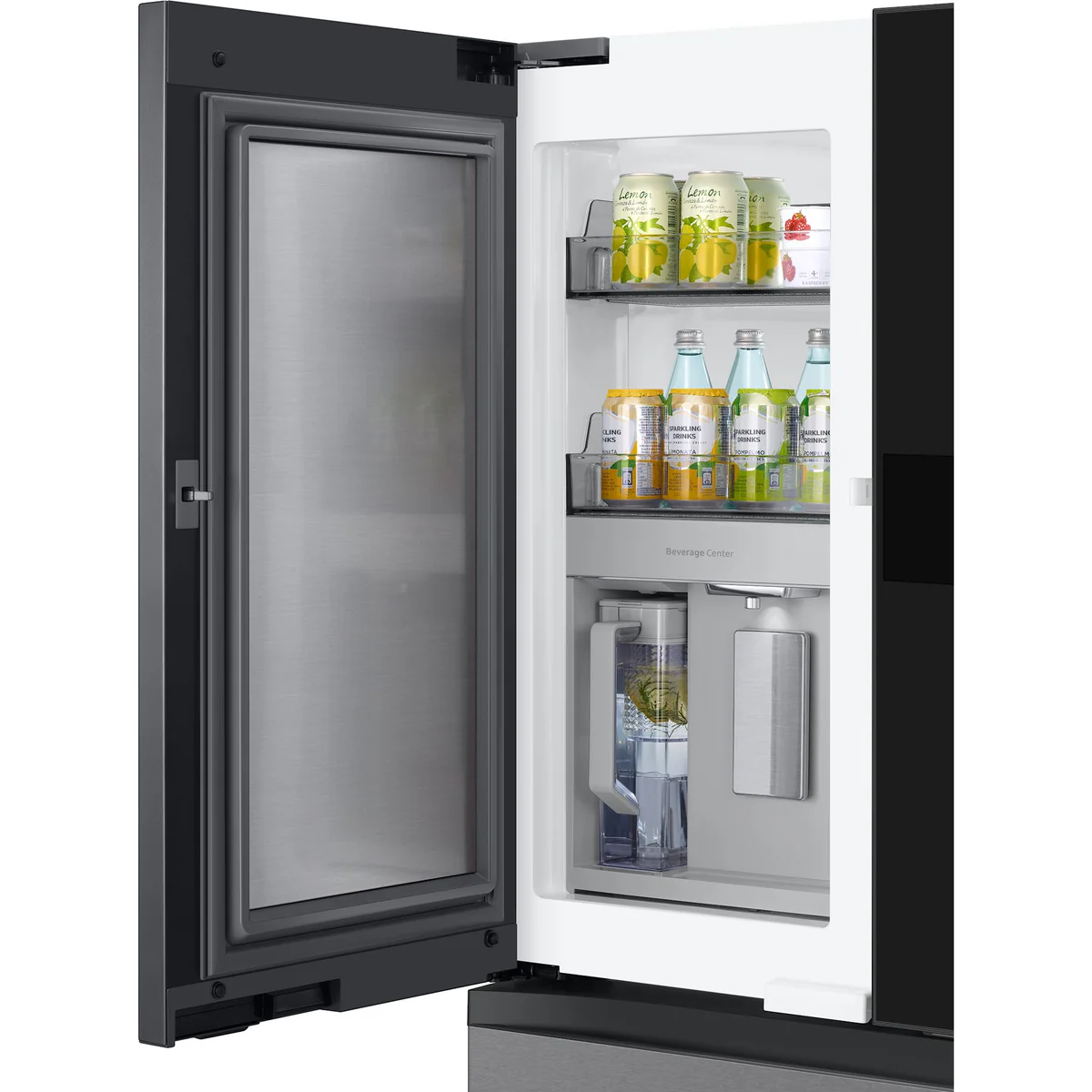 Samsung 36" 23 Cu.Ft. Bespoke AI 4-Door Counter-Depth French Door Refrigerator – Stainless Steel (RF90F23BECRAA) - Image 3