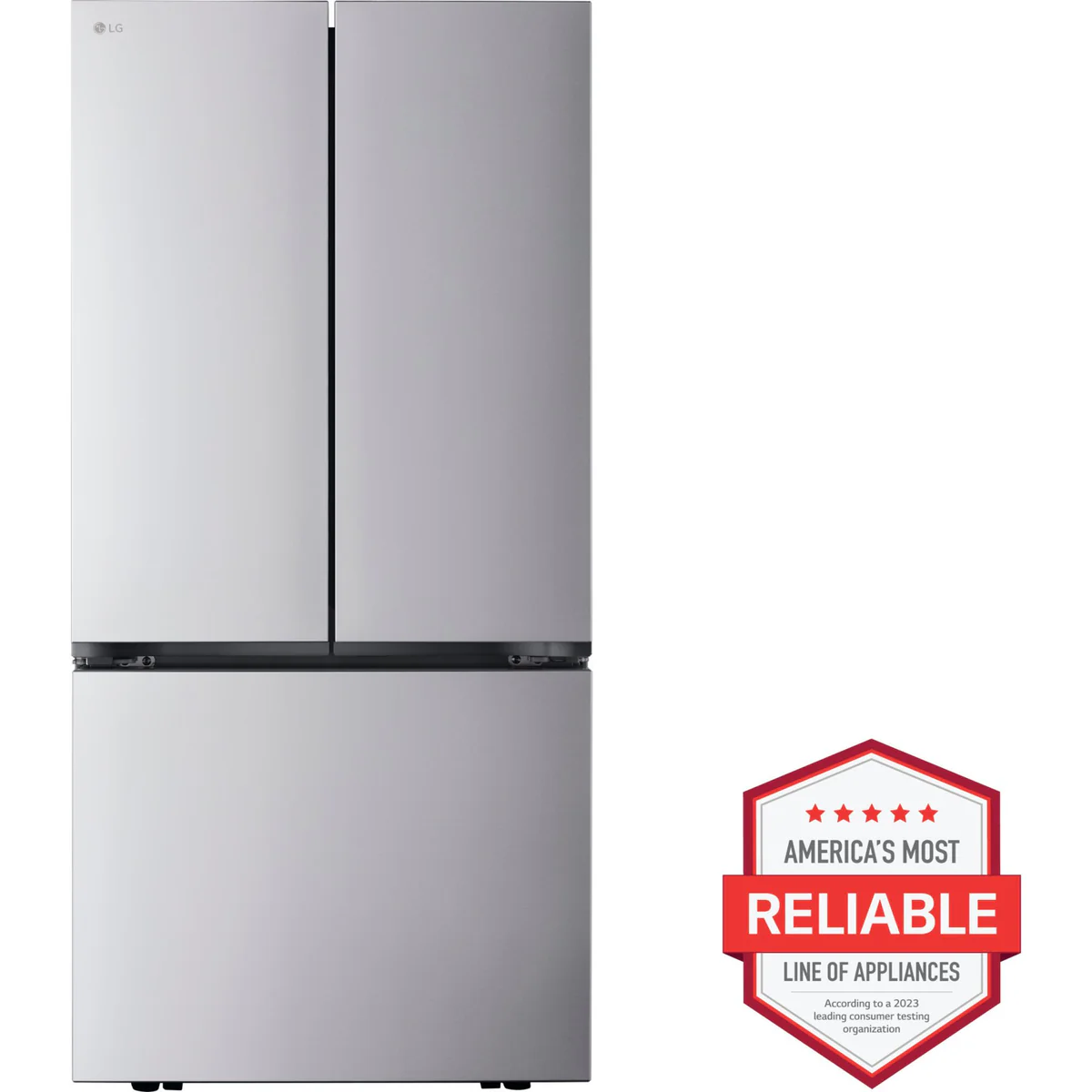 LG 25.1 Cu.Ft. 3-Door French Door Refrigerator with Internal Water Dispenser – PrintProof™ Stainless Steel (LF25Z6211S)