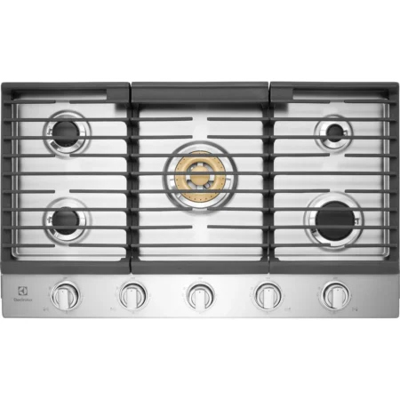 Electrolux 36" Gas Cooktop with Flexible Brass Burner and Griddle – Stainless Steel (ECCG3668AS)