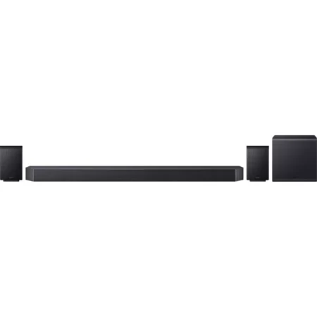 Samsung HW-Q990F-ZC 11.1.4 Ch Q-Symphony Dolby Atmos Sound Bar with Dual Wireless Subwoofers – Titan Black