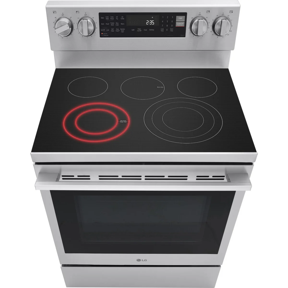 LG 6.3 Cu.Ft. Smart Electric Freestanding Range with Air Fry & InstaView® – PrintProof® Stainless Steel (LREN6325XE) - Image 6