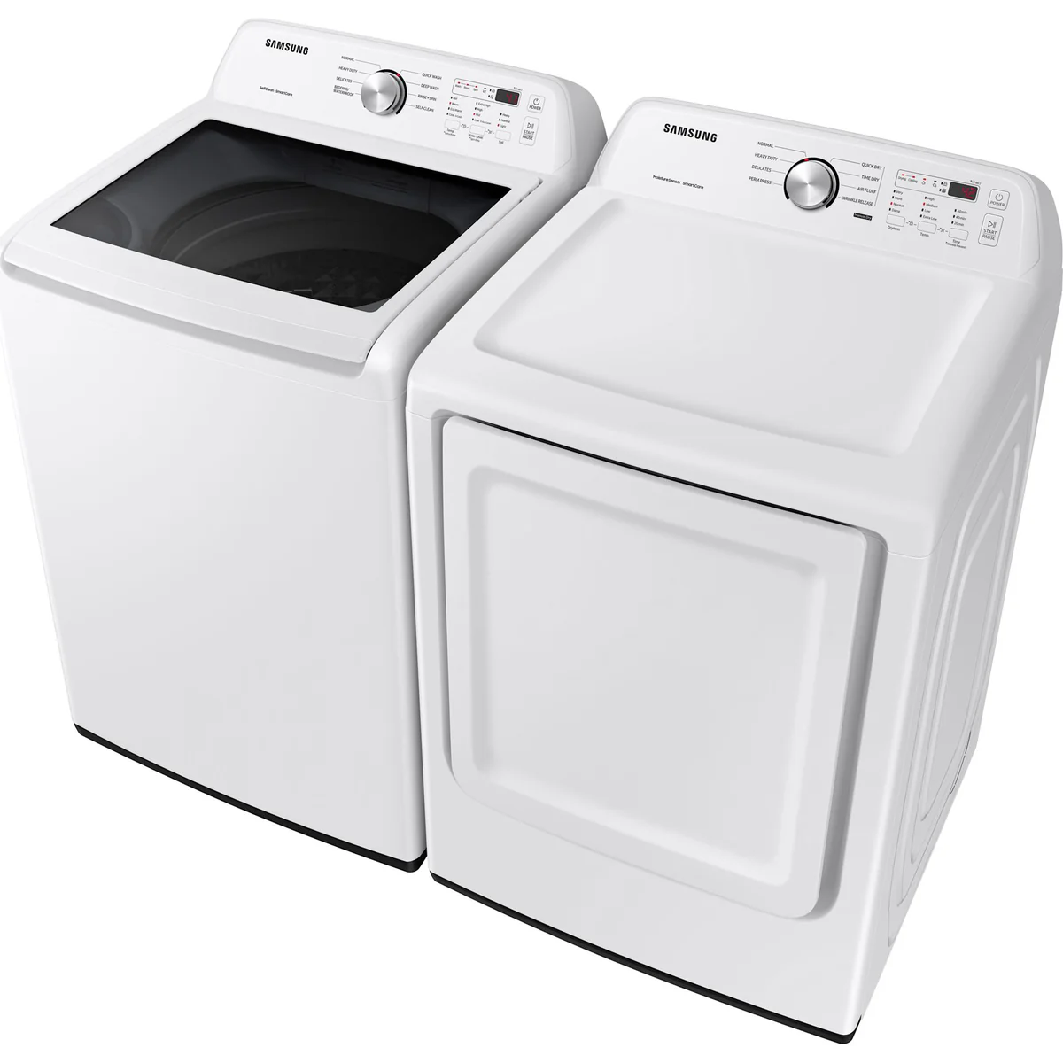 Samsung 4.5 cu.ft. Top Load Washer & 7.2 cu.ft. Electric Dryer Pair – White (Model WA45T3200AW-DVE45T3200W) - Image 3