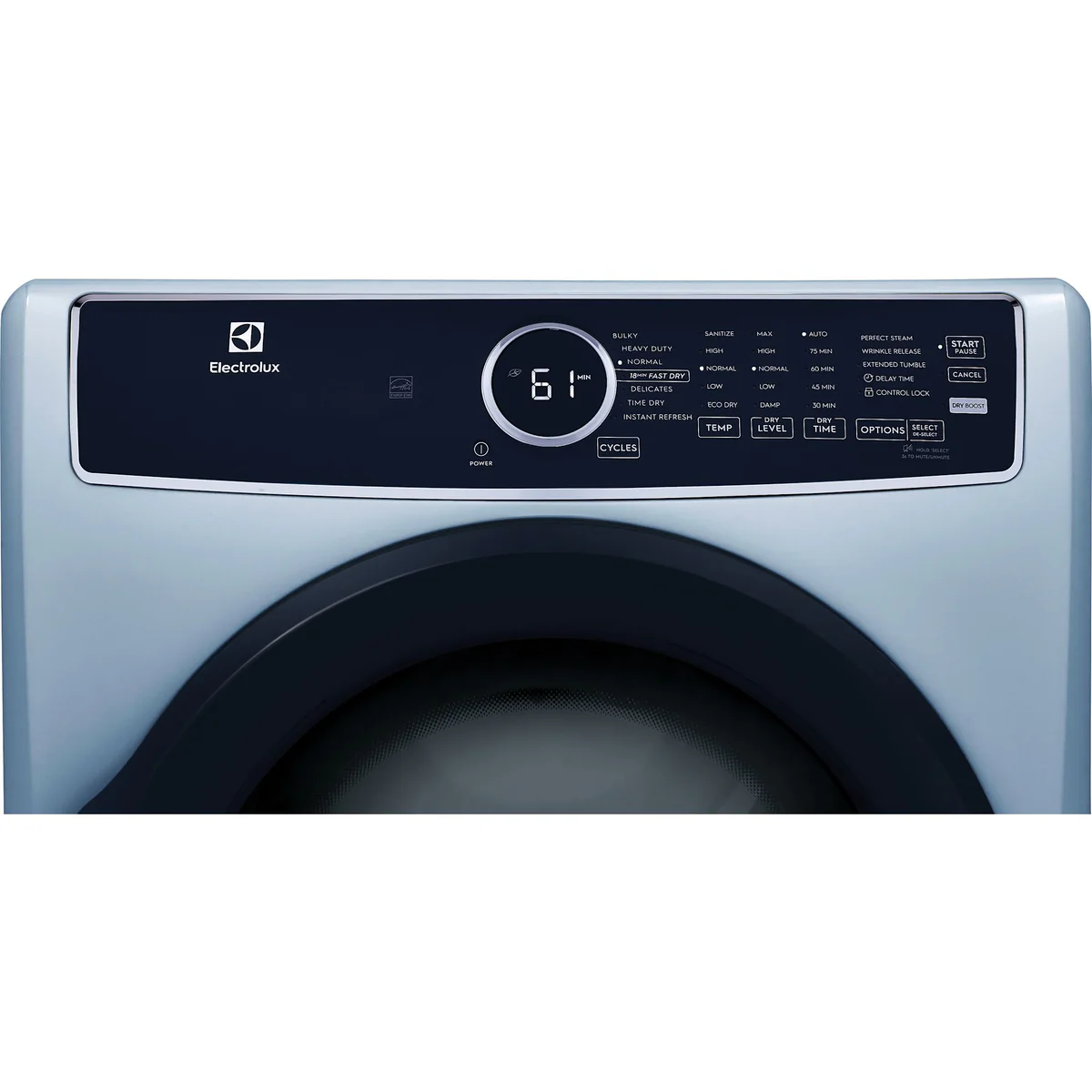 Electrolux 8.0 cu.ft. Front Load Gas Dryer with Steam & Instant Refresh – Glacier Blue (Model ELFG7437AG) - Image 5