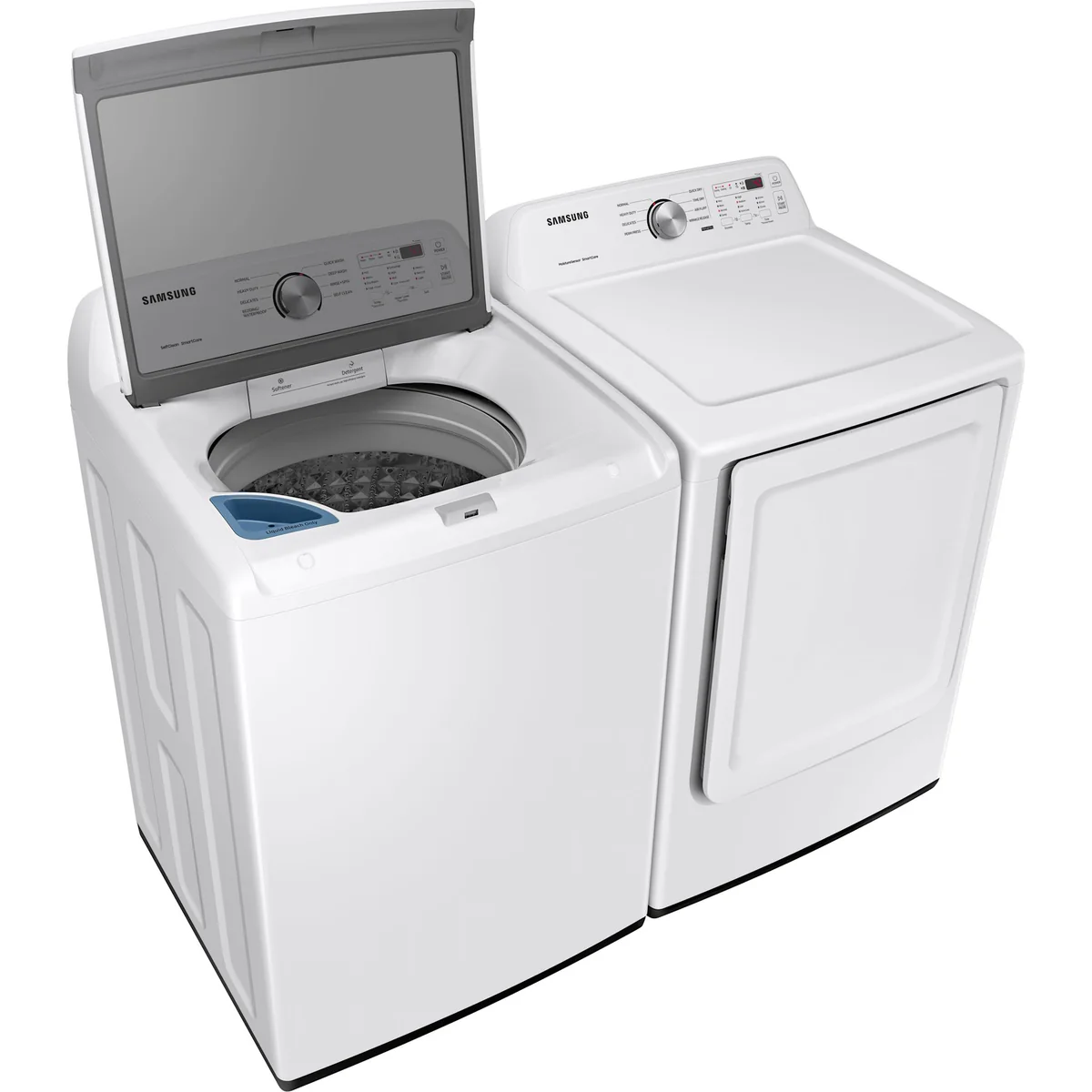 Samsung 4.5 cu.ft. Top Load Washer & 7.2 cu.ft. Electric Dryer Pair – White (Model WA45T3200AW-DVE45T3200W) - Image 2