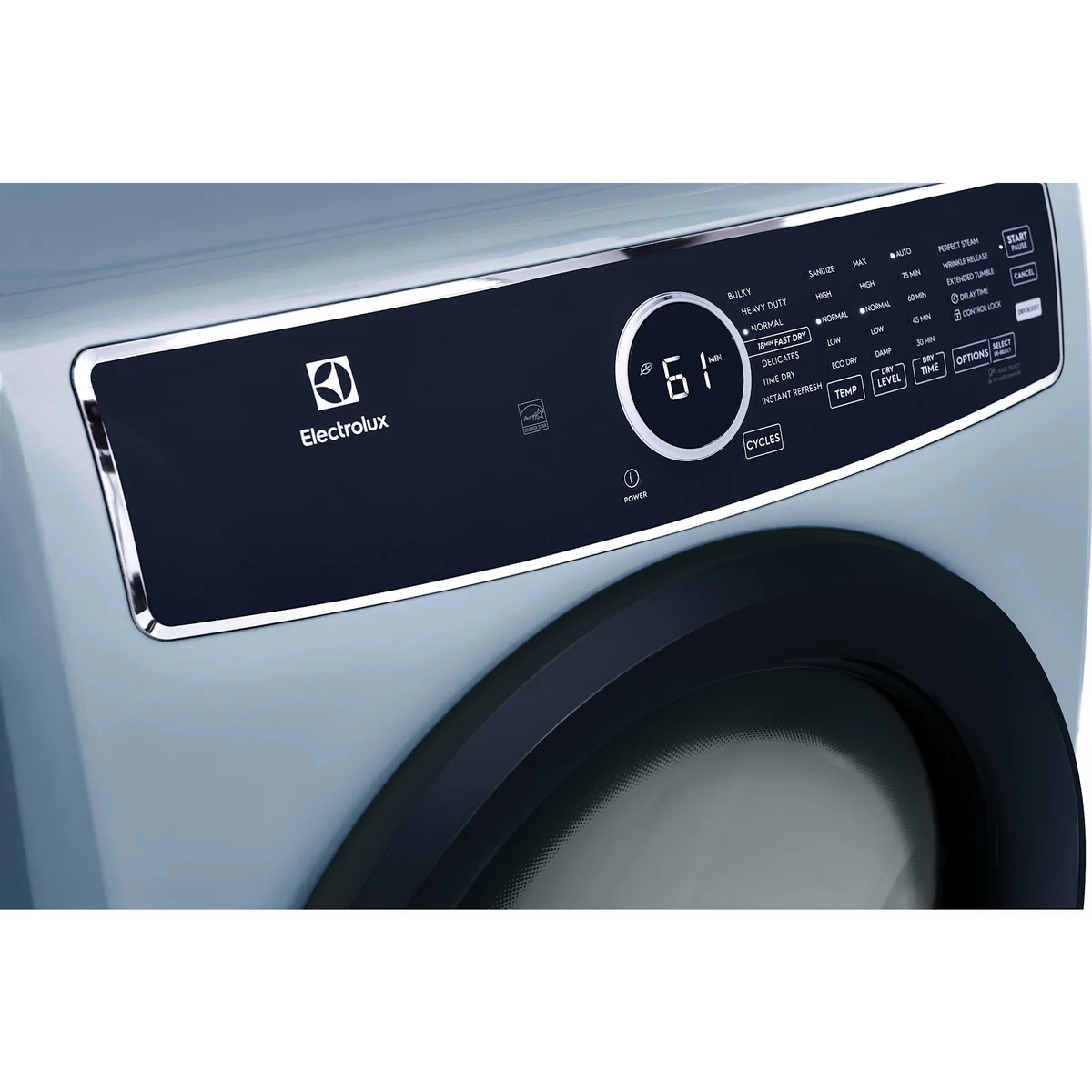 Electrolux 8.0 cu.ft. Front Load Gas Dryer with Steam & Instant Refresh – Glacier Blue (Model ELFG7437AG) - Image 4