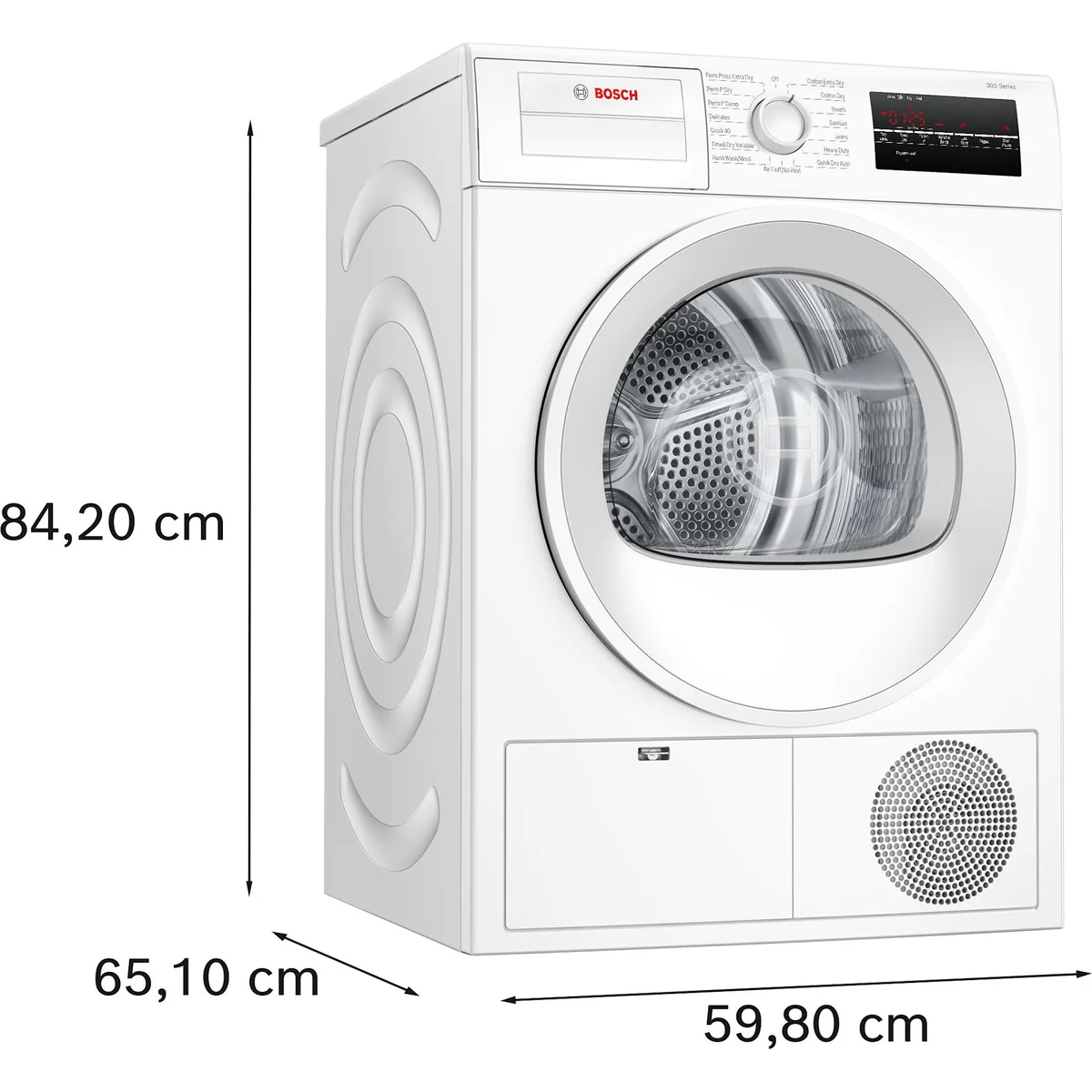 Bosch 4.0 cu.ft. Condensation Electric Dryer – White (Model WPA12100UC) - Image 3