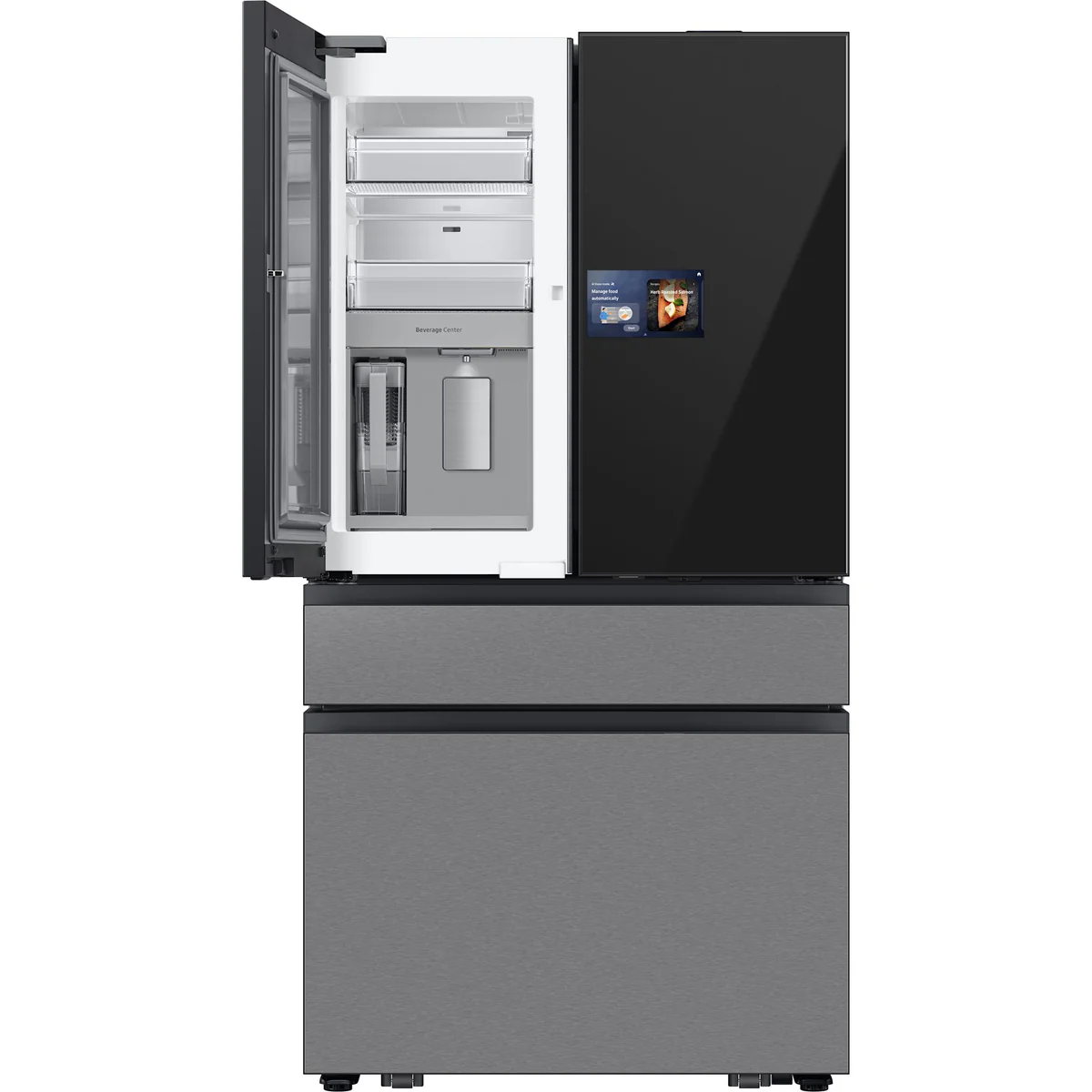 Samsung 36" 23 Cu.Ft. Bespoke AI 4-Door Counter-Depth French Door Refrigerator – Stainless Steel (RF90F23BECRAA) - Image 7