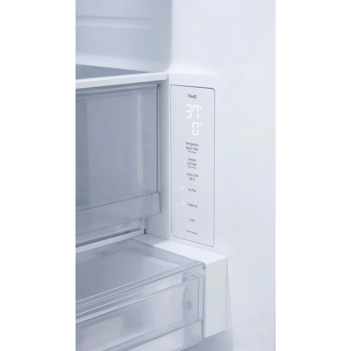 LG 25.1 Cu.Ft. 3-Door French Door Refrigerator with Internal Water Dispenser – PrintProof™ Stainless Steel (LF25Z6211S) - Image 6